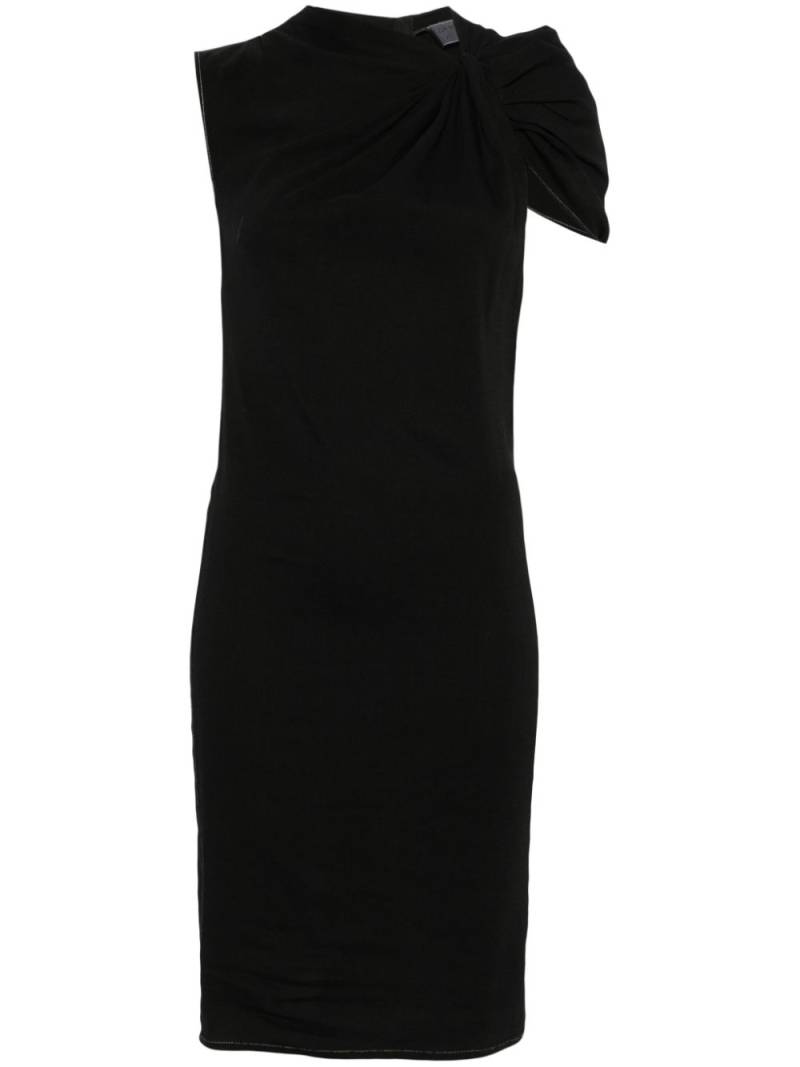 Lanvin Pre-Owned 2010s knot-detail midi dress - Black von Lanvin Pre-Owned