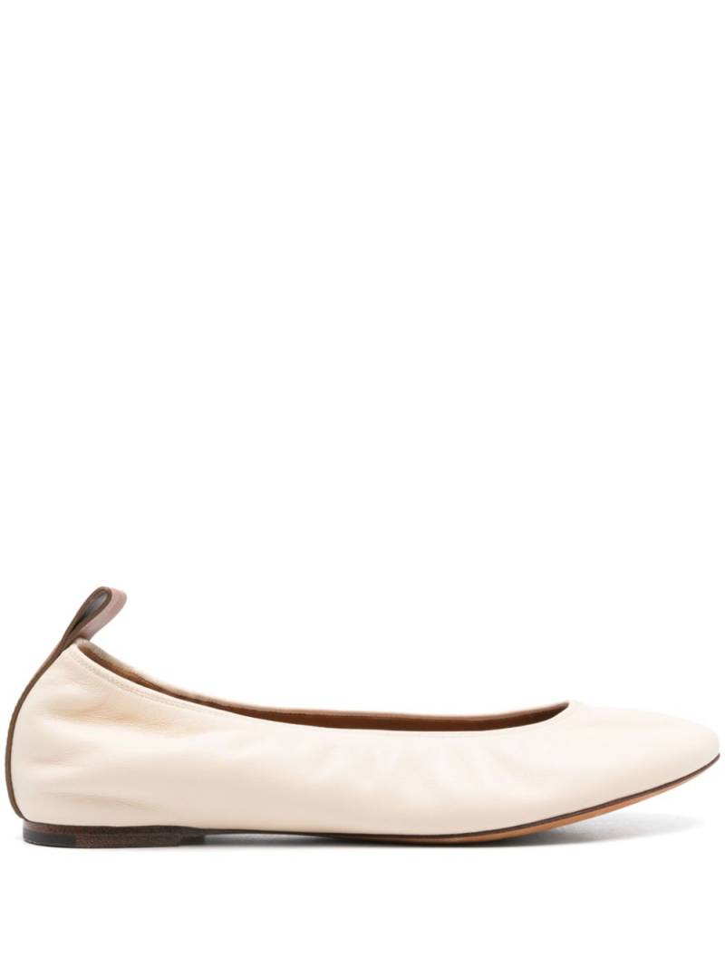 Lanvin Pre-Owned leather ballet flats - Neutrals von Lanvin Pre-Owned