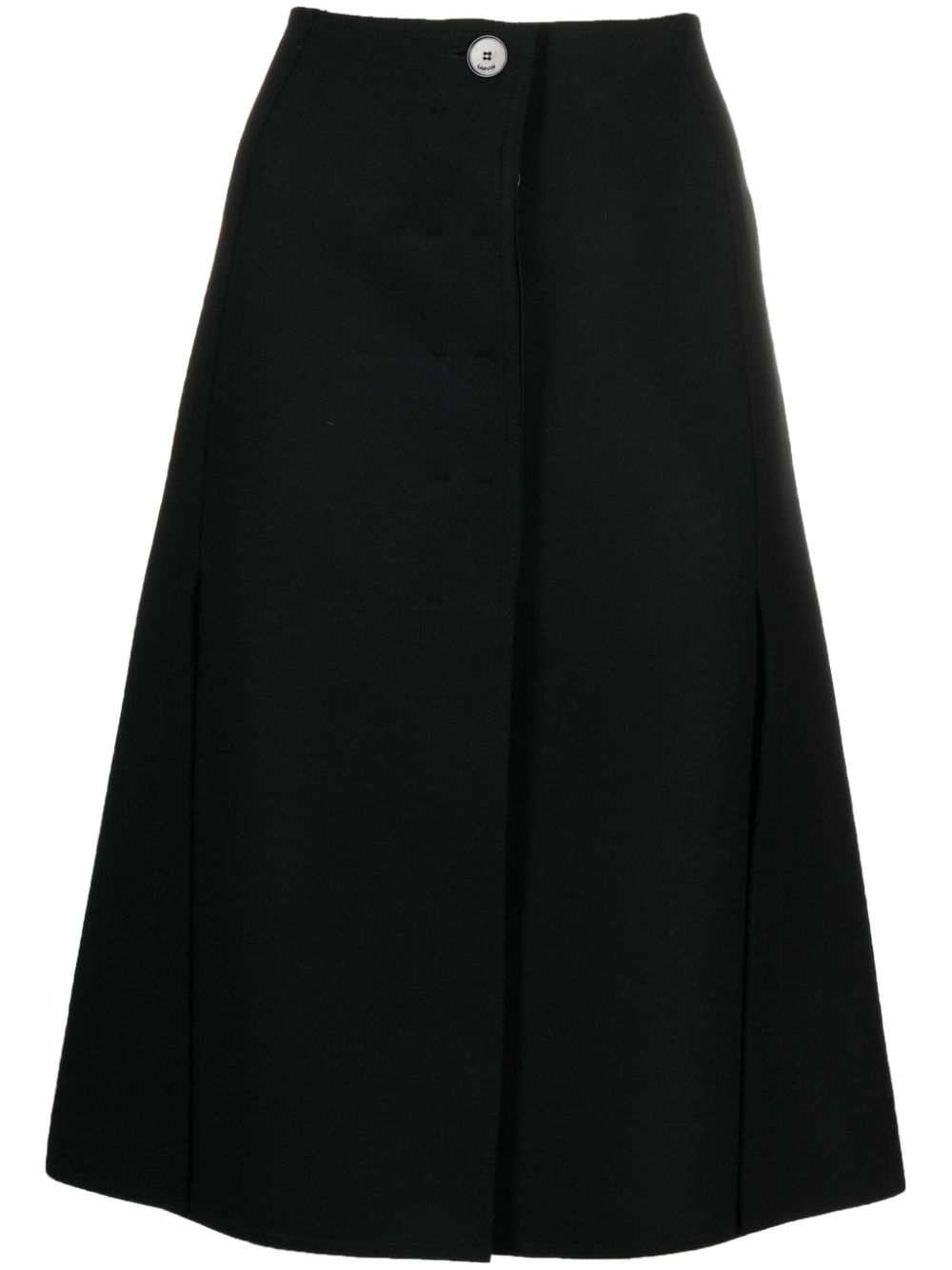 Lanvin A-line midi skirt - Black von Lanvin