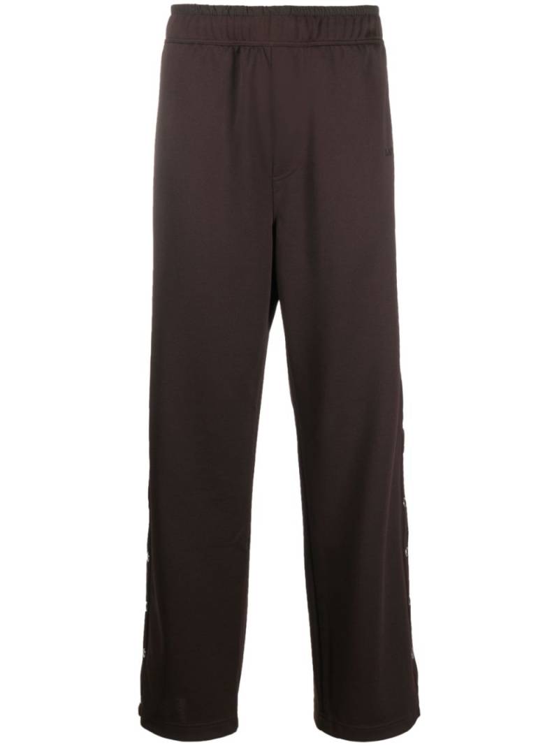 Lanvin Curb-detail buttoned track pants - Brown von Lanvin