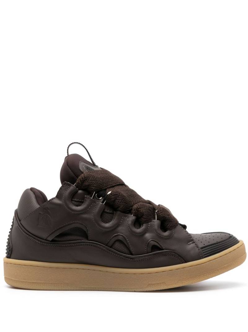 Lanvin Curb leather sneakers - Brown von Lanvin