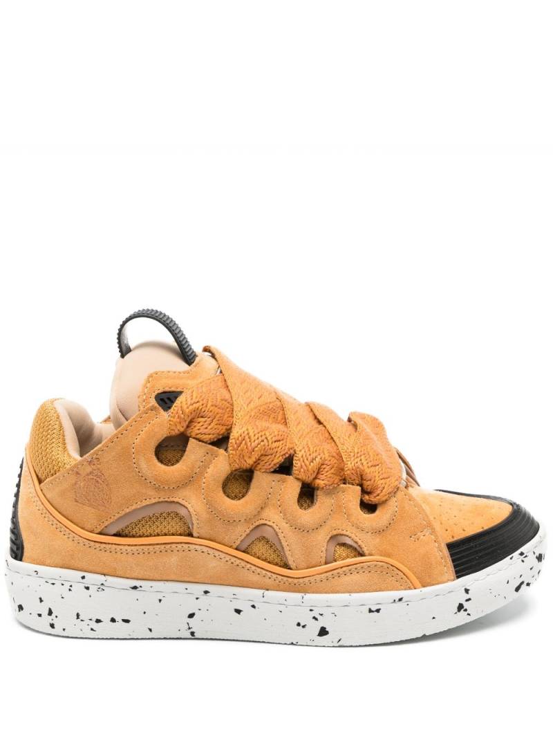 Lanvin Curb oversize-tongue panelled sneakers - Yellow von Lanvin