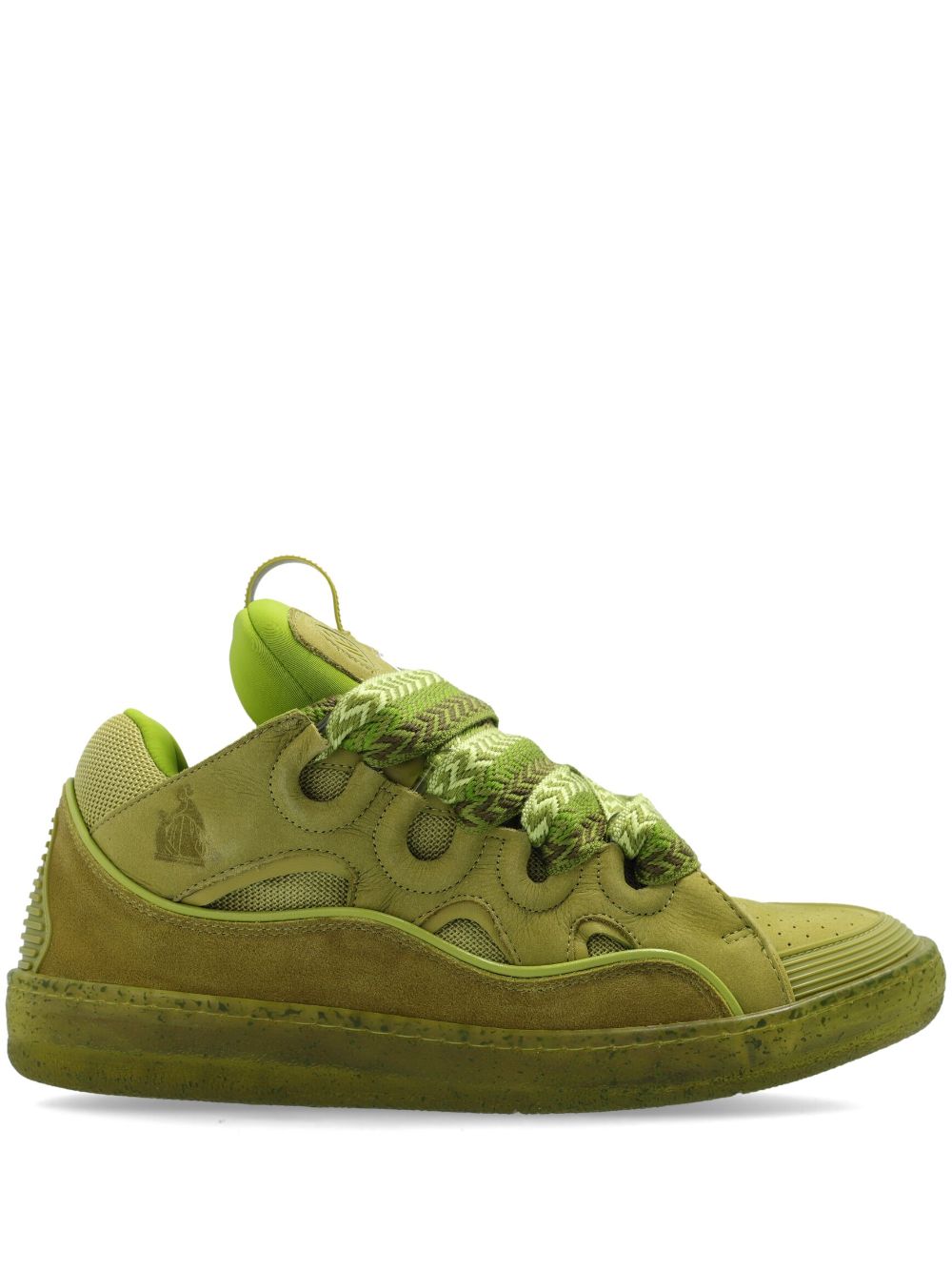 Lanvin Curb panelled-design sneakers - Green von Lanvin