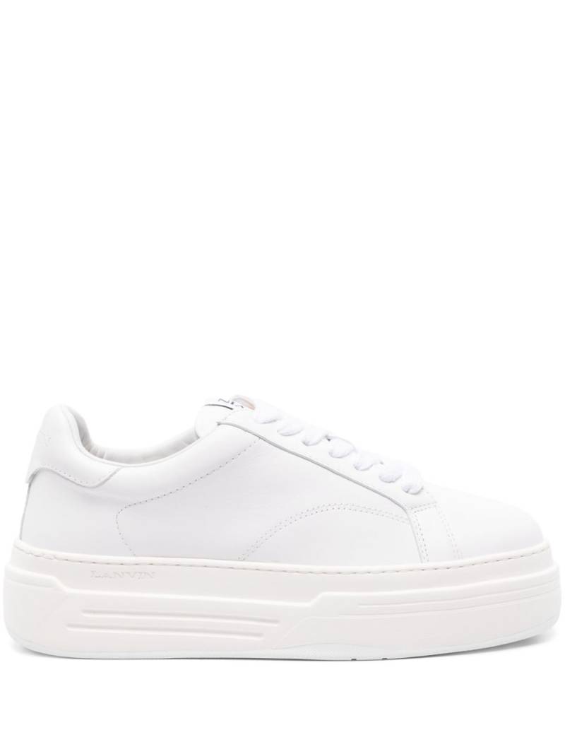 Lanvin DDB0 leather flatform sneakers - White von Lanvin