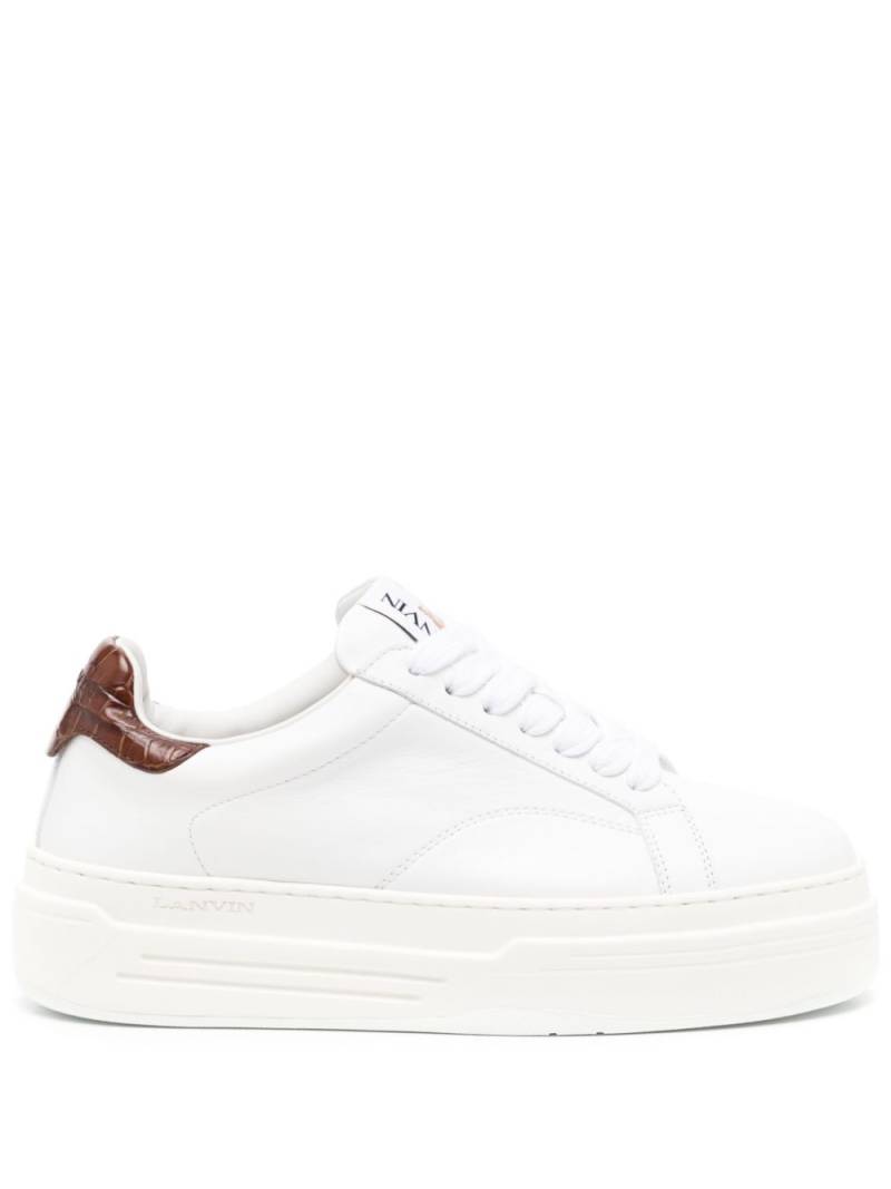 Lanvin DDB0 leather platform sneakers - White von Lanvin