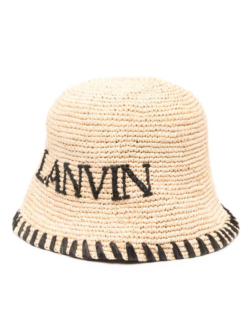 Lanvin Lanvin raffia bucket hat - Neutrals von Lanvin