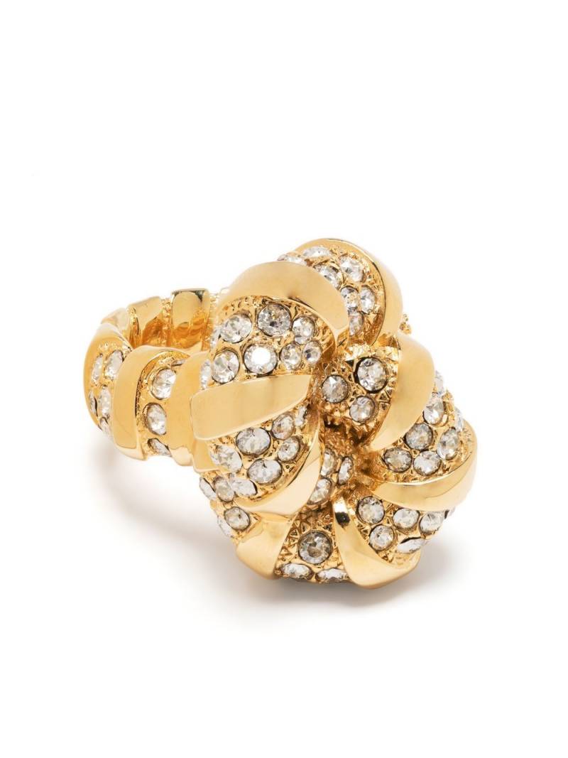 Lanvin Mélodie crystal-embellished ring - Gold von Lanvin