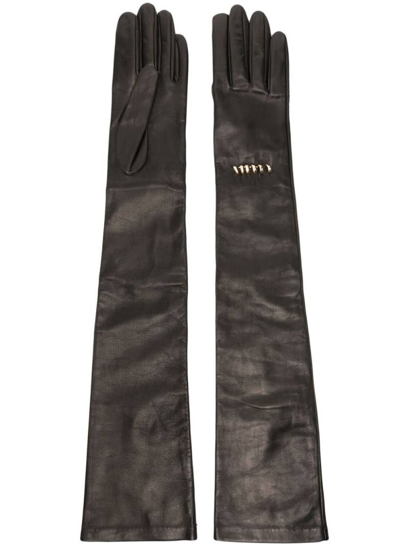 Lanvin Melodie elbow-length leather gloves - Black von Lanvin