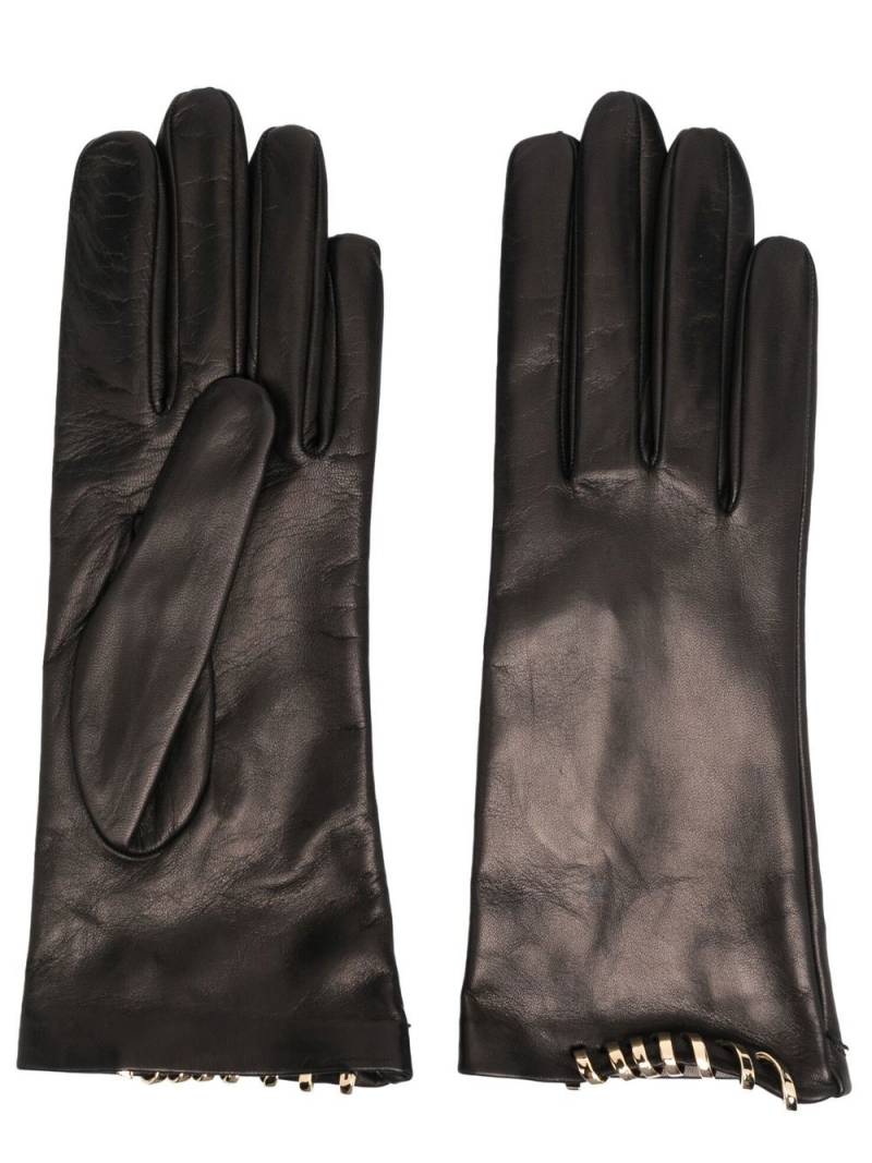 Lanvin Melodie leather gloves - Black von Lanvin