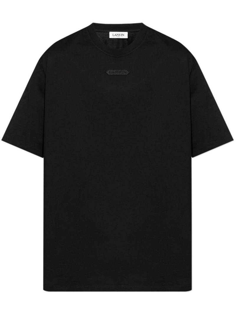 Lanvin appliqué-logo cotton T-shirt - Black von Lanvin