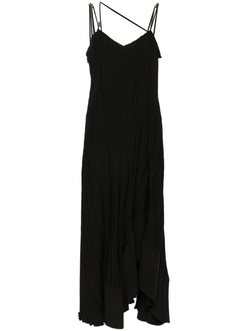 Lanvin asymmetric-hem pleated dress - Black von Lanvin