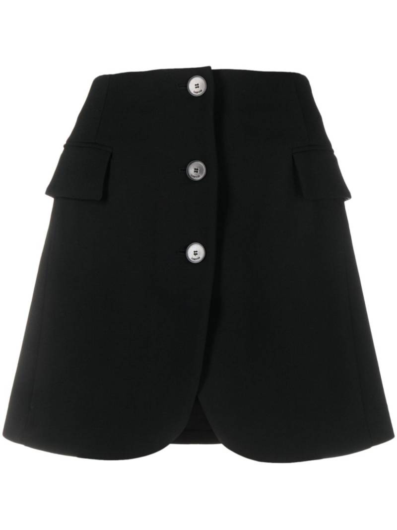 Lanvin button-front virgin-wool miniskirt - Black von Lanvin