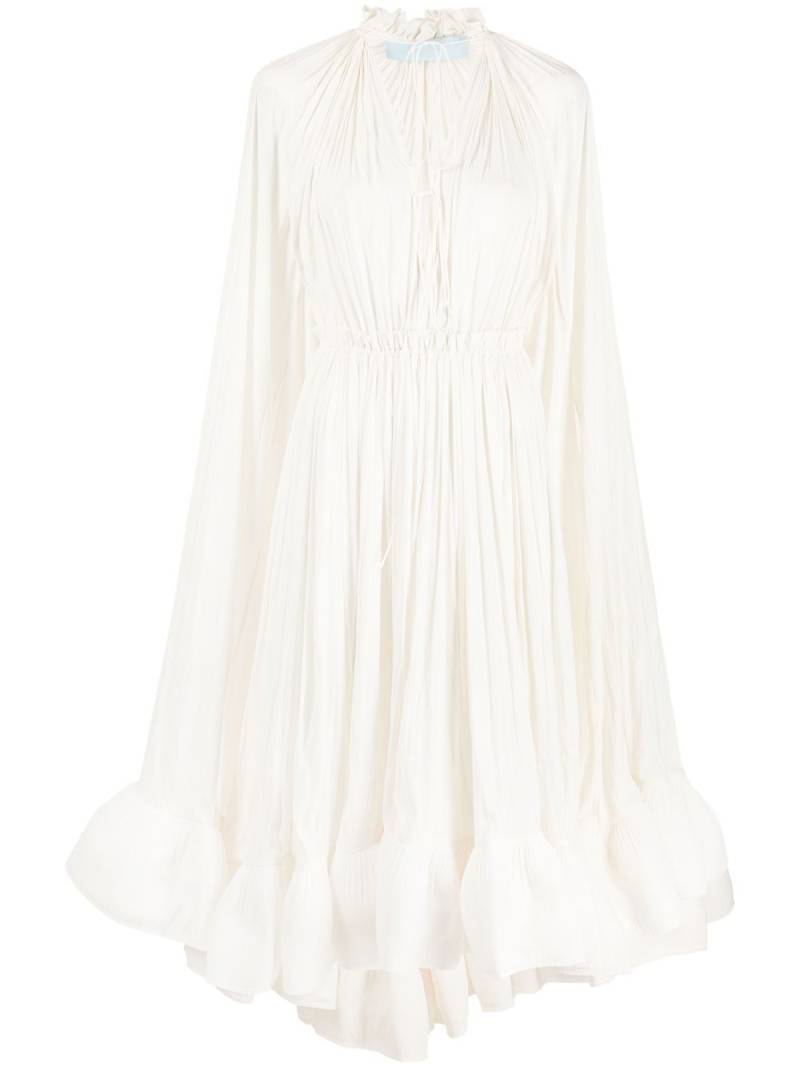 Lanvin cape-design midi-dress - White von Lanvin