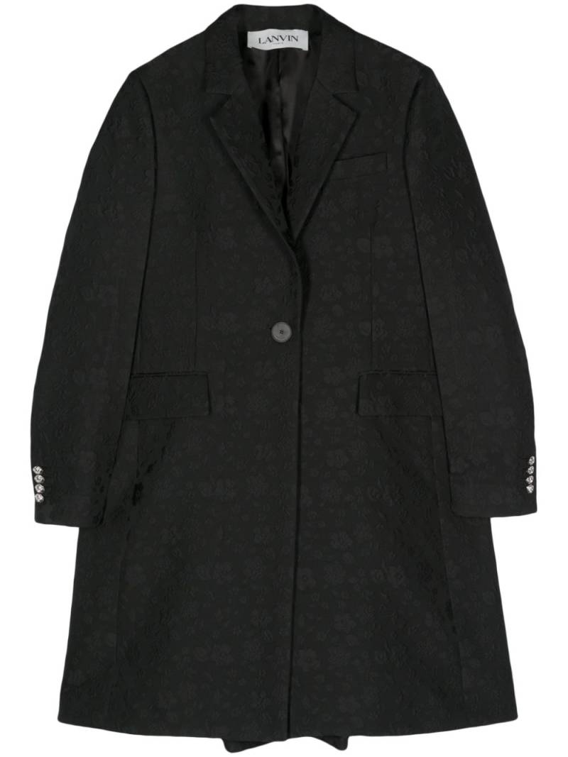 Lanvin cloqué midi coat - Black von Lanvin