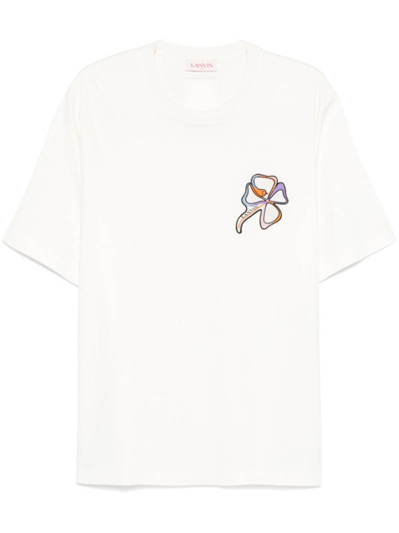 Lanvin clover-patch T-shirt - Neutrals von Lanvin