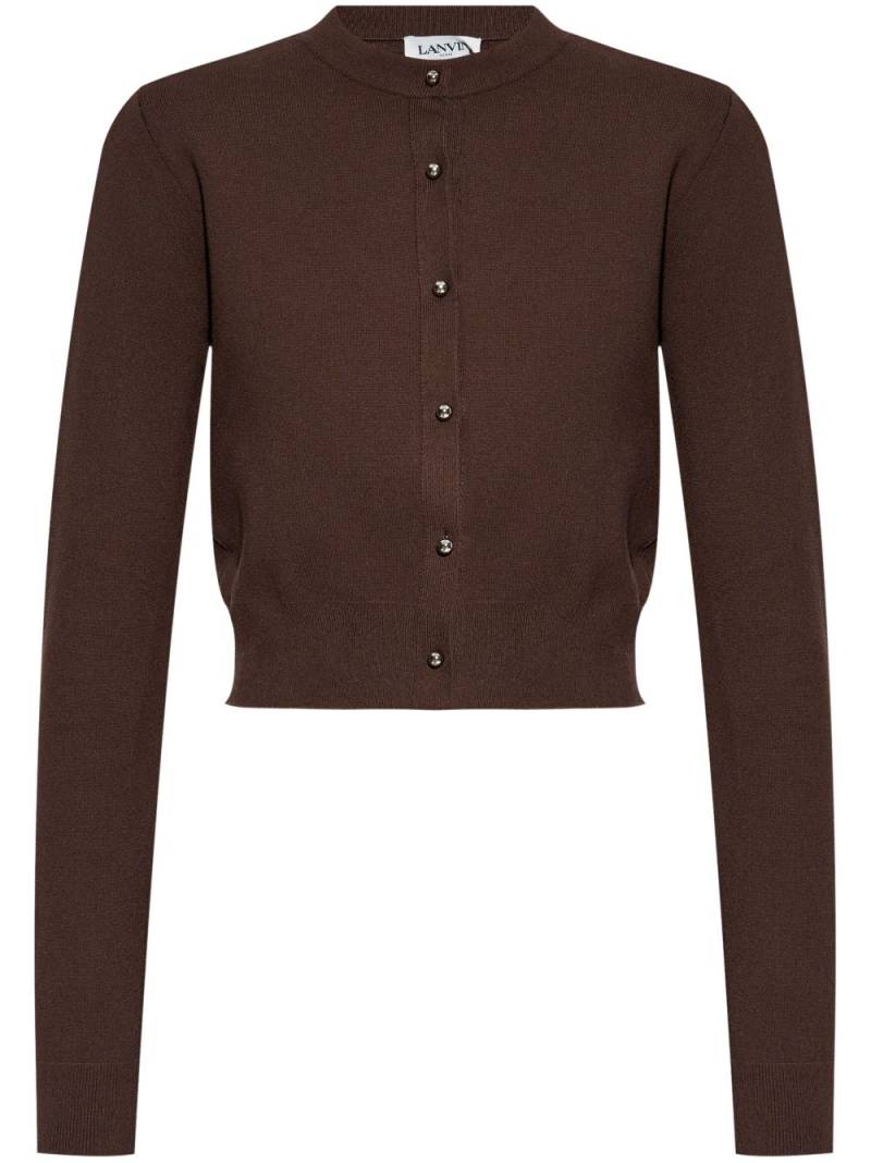 Lanvin crew-neck cropped cardigan - Brown von Lanvin