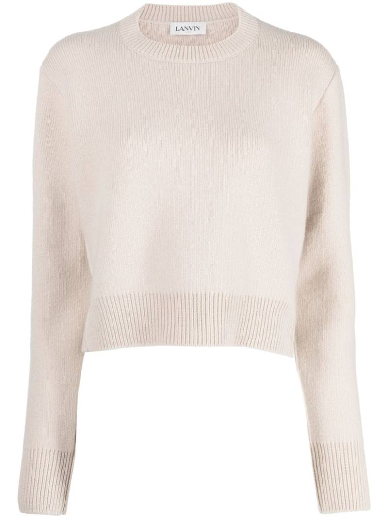 Lanvin crew-neck cropped jumper - Neutrals von Lanvin