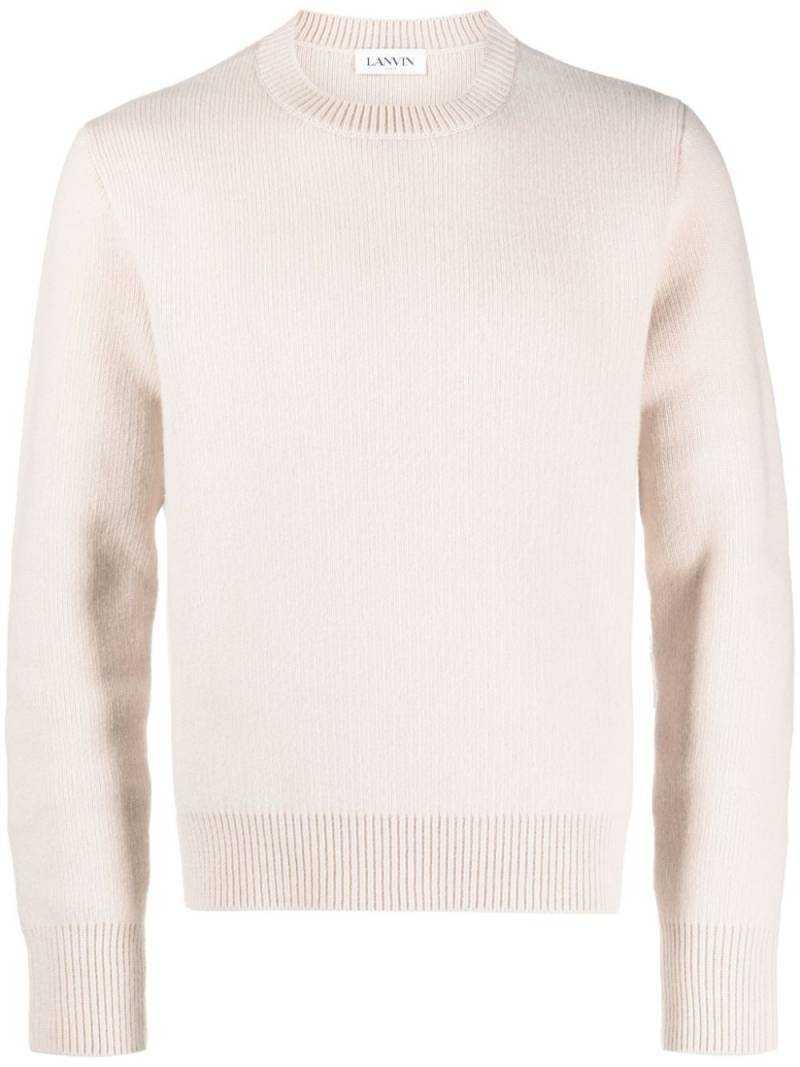 Lanvin crew-neck wool-cashmere jumper - Neutrals von Lanvin