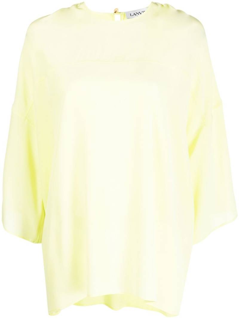 Lanvin draped silk blouse - Green von Lanvin