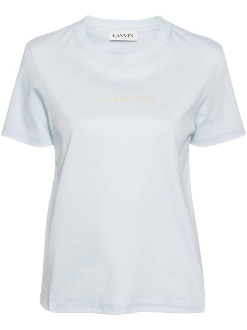 Lanvin embroidered-logo cotton T-shirt - Blue von Lanvin