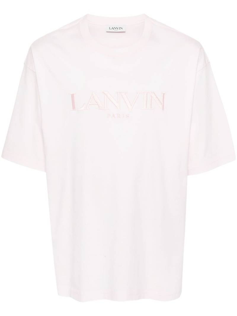 Lanvin logo-embroidered cotton T-shirt - Pink von Lanvin