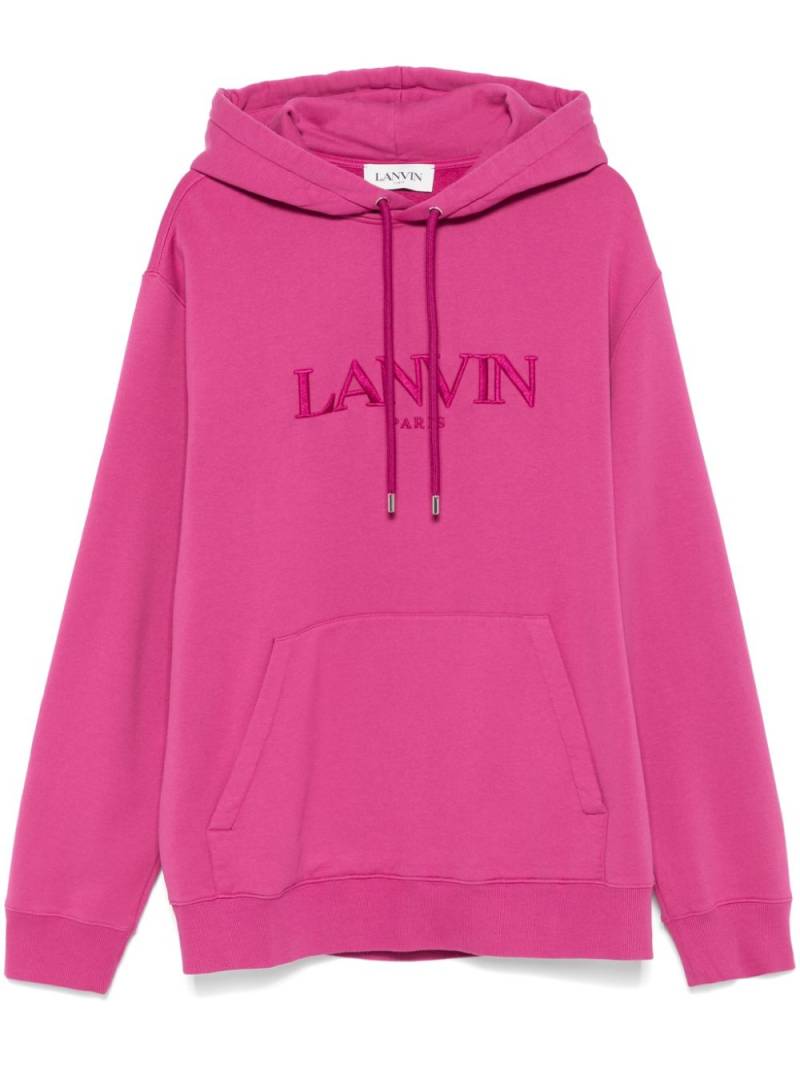 Lanvin embroidered-logo hoodie - Pink von Lanvin