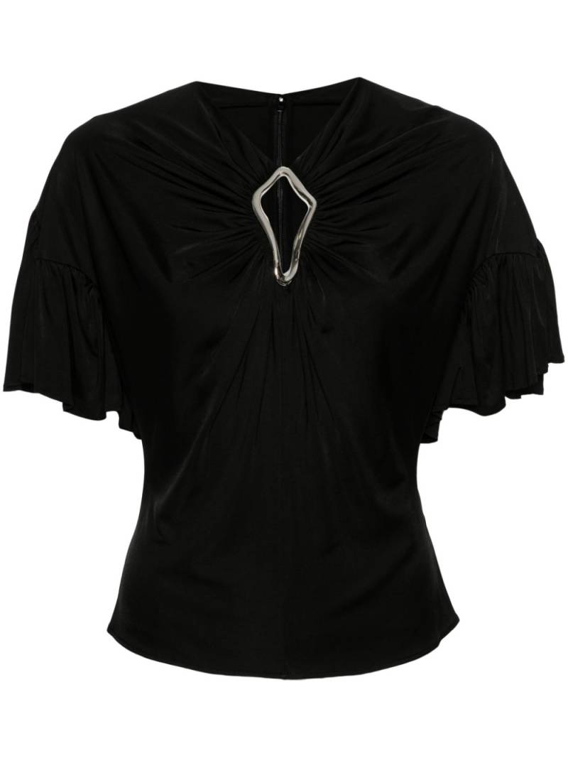 Lanvin eyelet cut-out top - Black von Lanvin