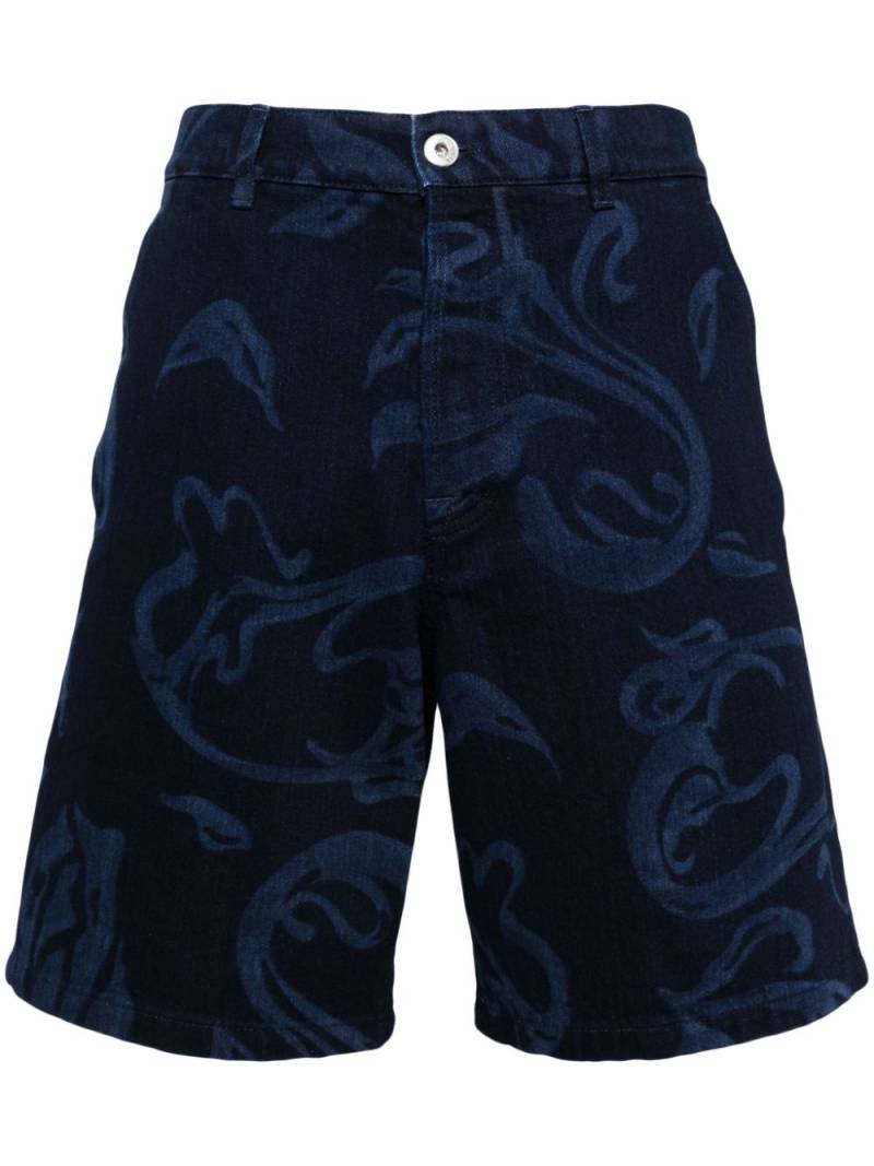 Lanvin floral-print denim shorts - Blue von Lanvin