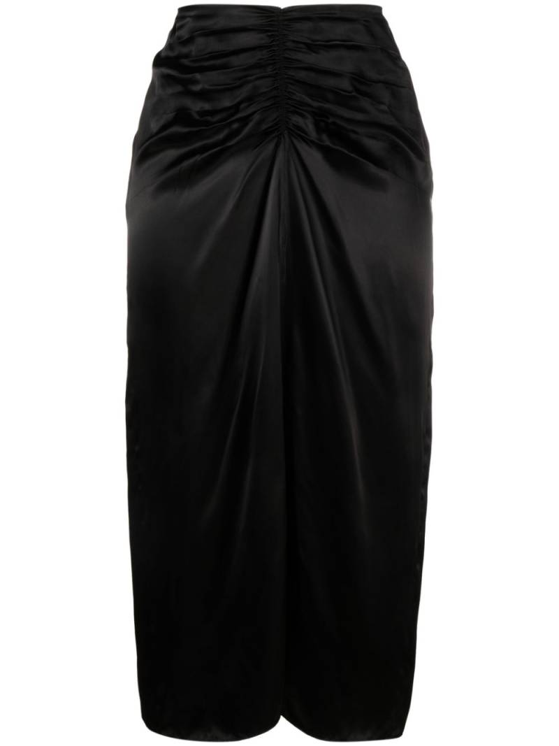 Lanvin gathered-waist midi skirt - Black von Lanvin