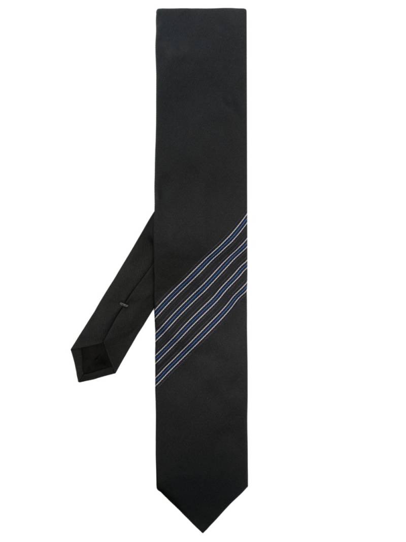 Lanvin grosgrain-detail silk tie - Grey von Lanvin