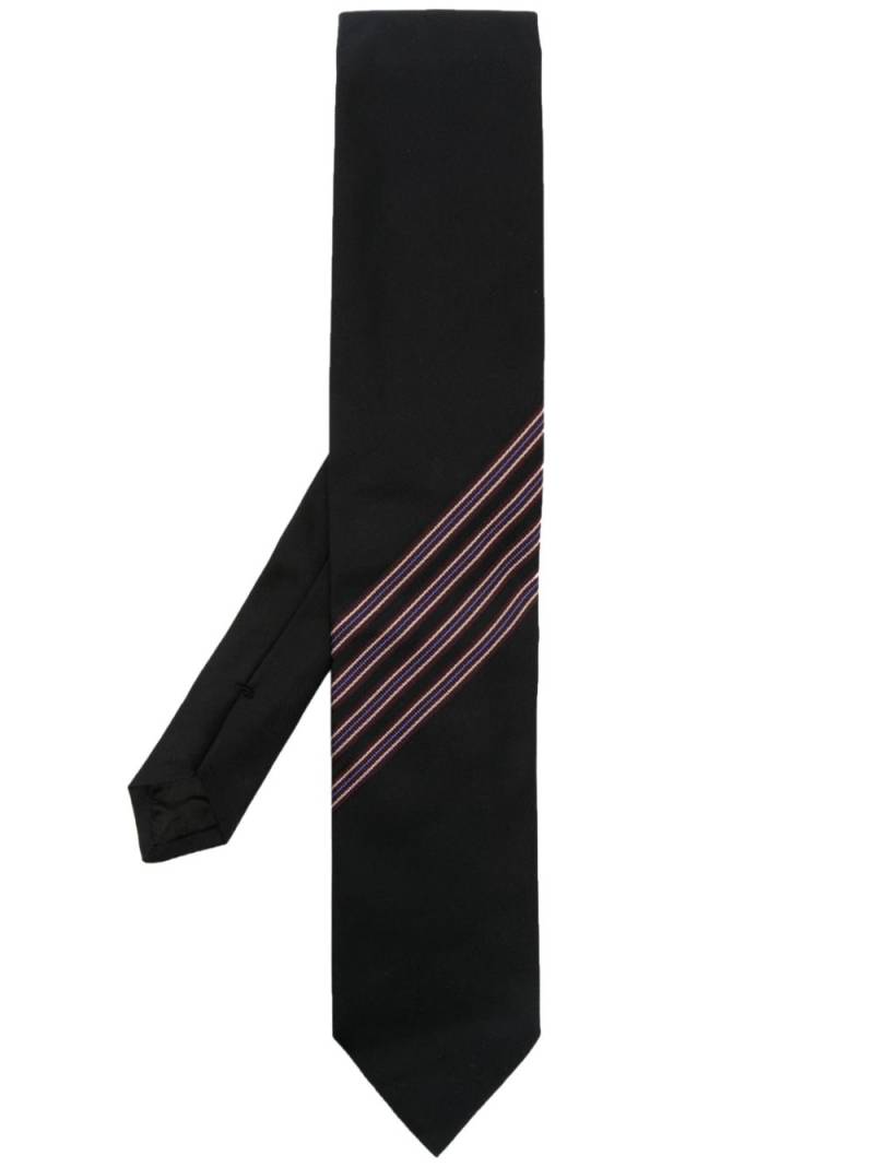 Lanvin grosgrain-embellished silk tie - Black von Lanvin