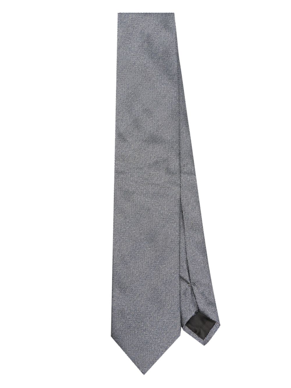 Lanvin herringbone-pattern silk tie - Grey von Lanvin