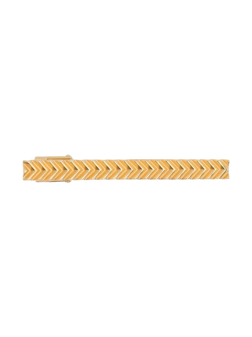 Lanvin herringbone-pattern tie clip - Gold von Lanvin