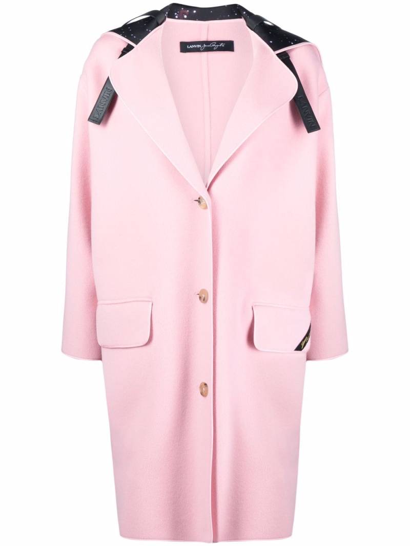 Lanvin hooded single-breasted coat - Pink von Lanvin