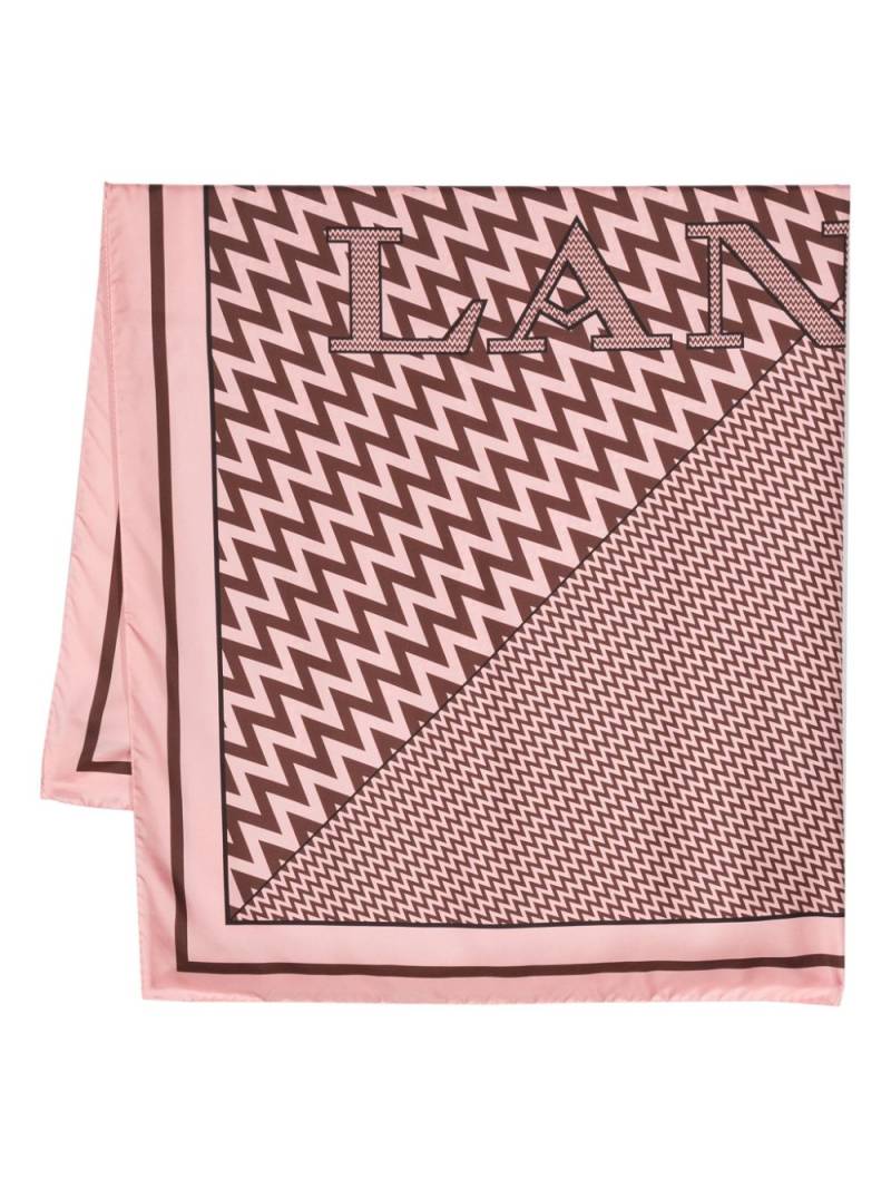 Lanvin jacquard-logo silk scarf - Pink von Lanvin