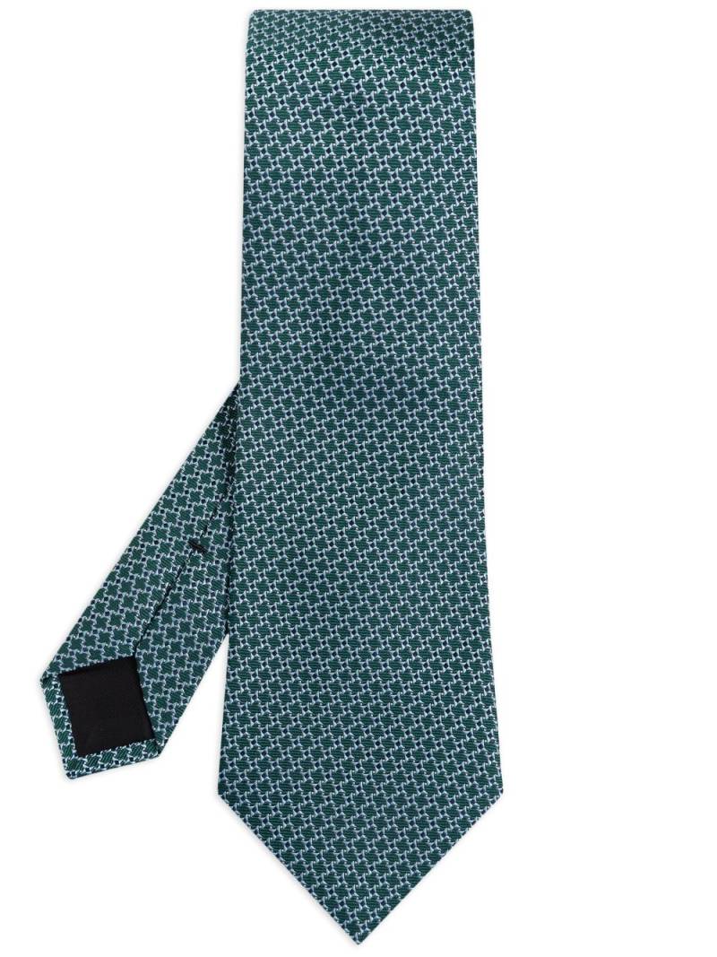 Lanvin jacquard pointed tie - Green von Lanvin