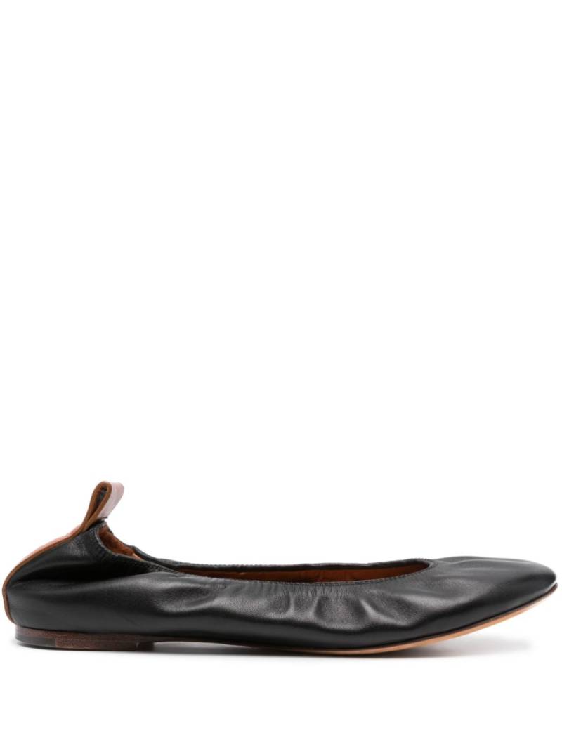 Lanvin leather ballerina shoes - Black von Lanvin