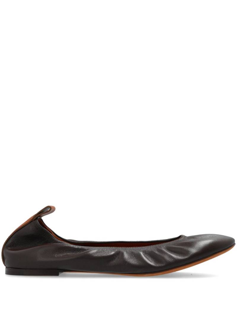 Lanvin leather ballerina shoes - Brown von Lanvin