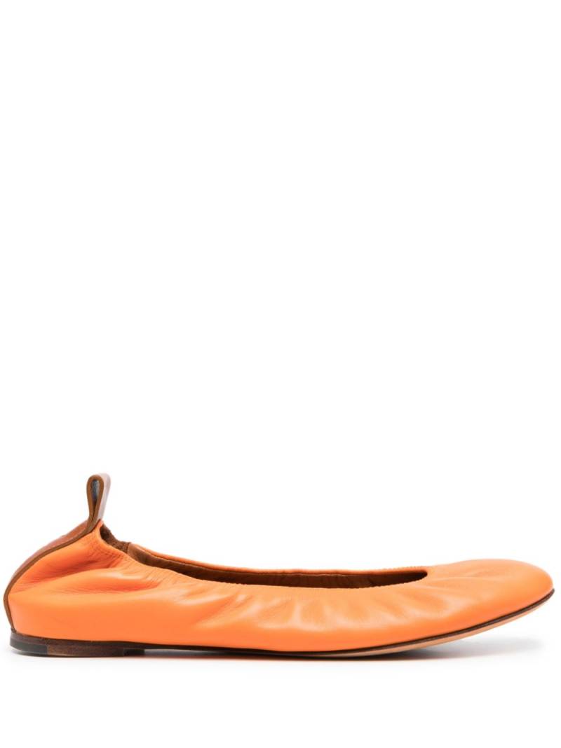 Lanvin leather ballerina shoes - Orange von Lanvin