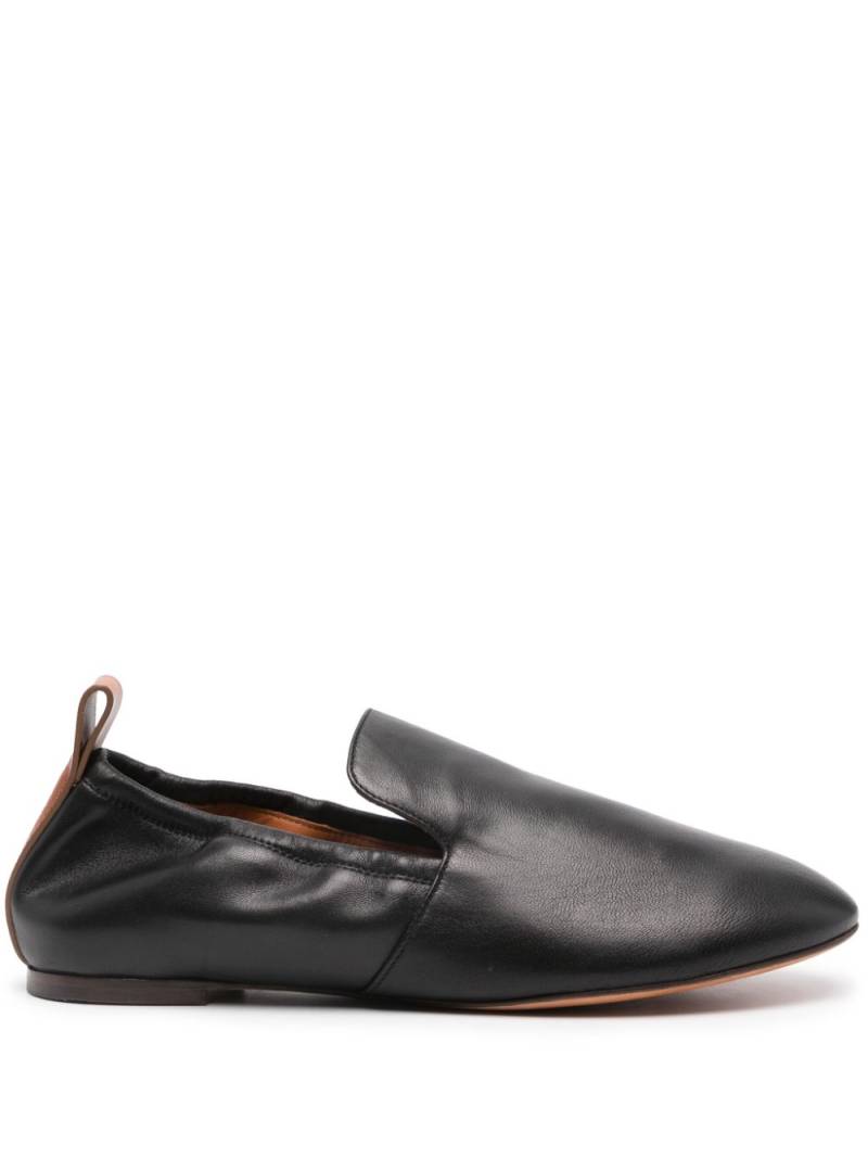 Lanvin leather flat loafers - Black von Lanvin