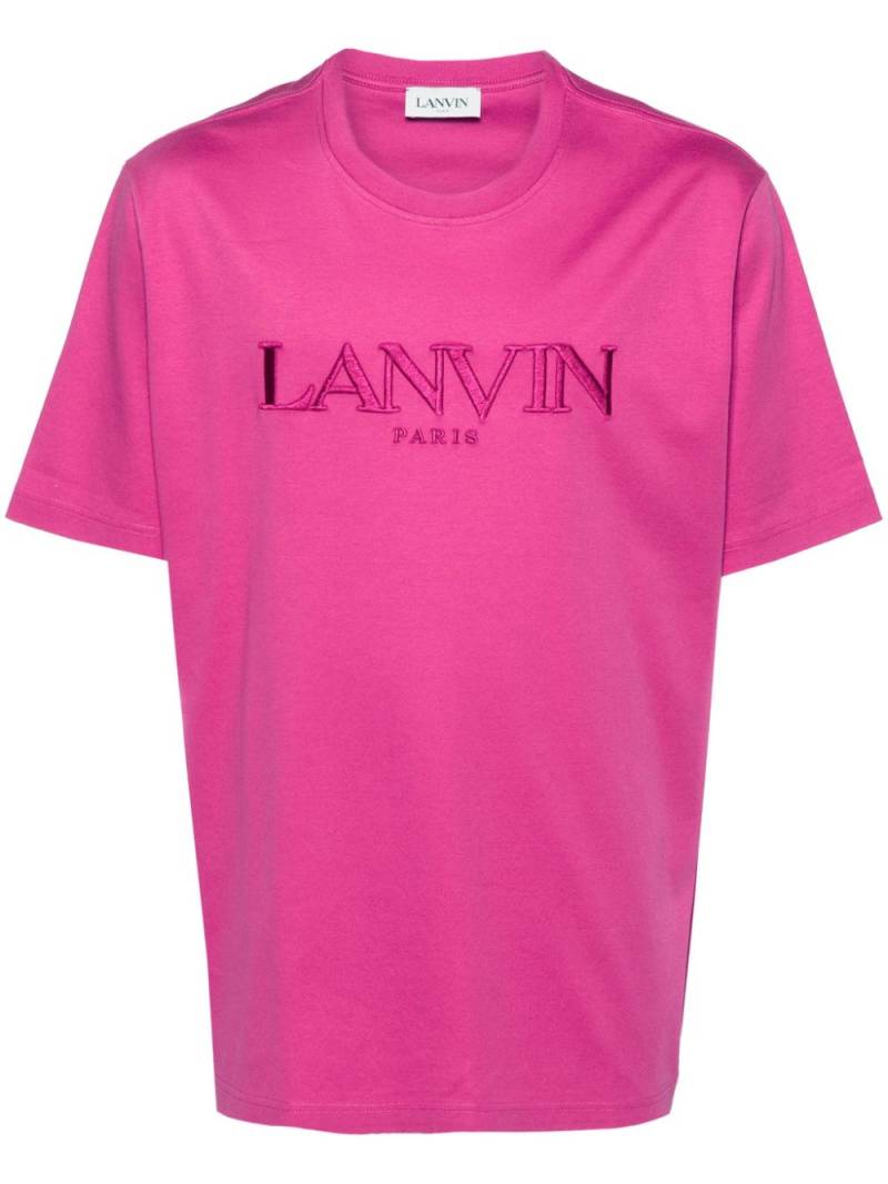 Lanvin logo-embroidered cotton T-shirt - Purple von Lanvin