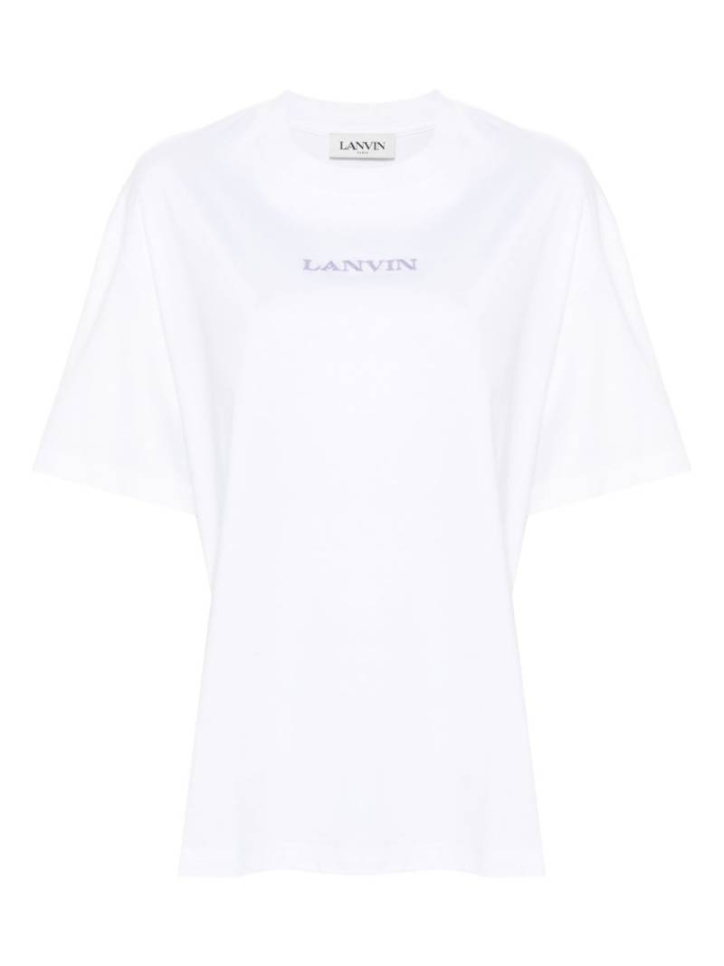 Lanvin logo-embroidered cotton T-shirt - White von Lanvin