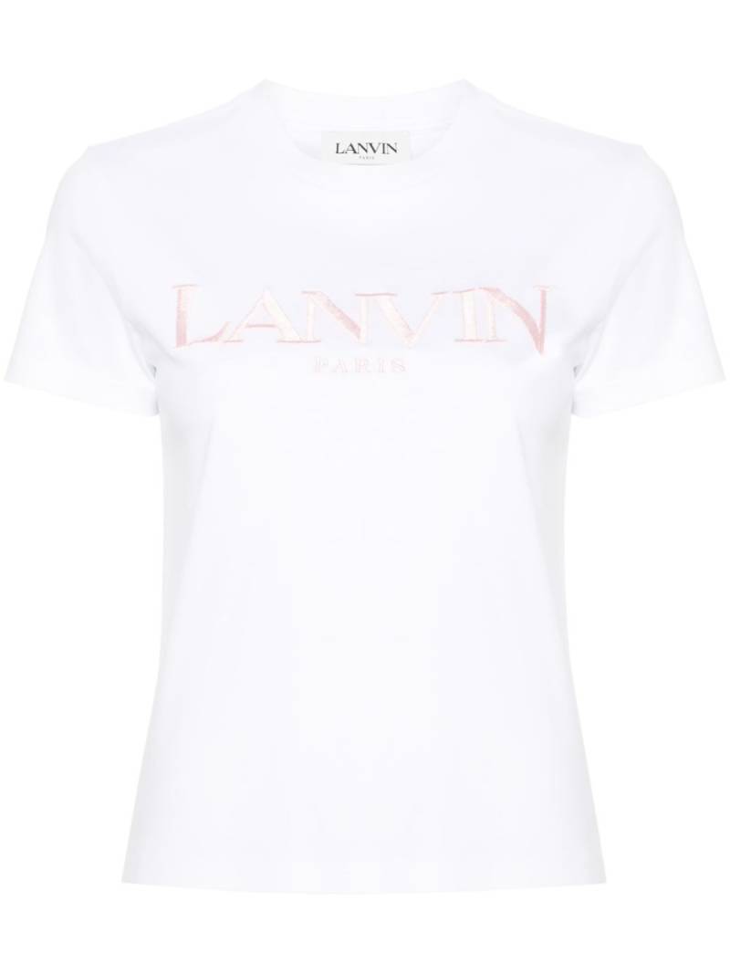 Lanvin logo-embroidered cotton T-shirt - White von Lanvin