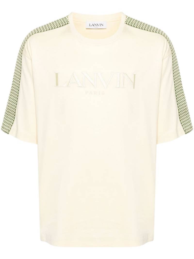 Lanvin logo-embroidered cotton T-shirt - Yellow von Lanvin