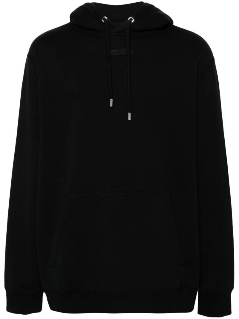 Lanvin logo-embroidered cotton hoodie - Black von Lanvin