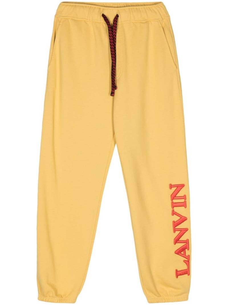 Lanvin x Future logo-embroidered cotton track pants - Yellow von Lanvin