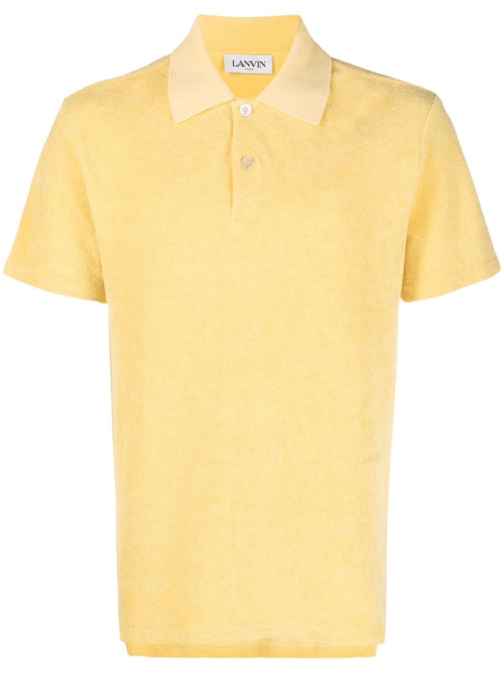 Lanvin logo-embroidered terry-cloth polo shirt - Yellow von Lanvin