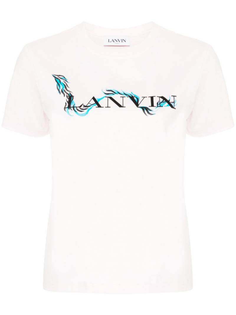 Lanvin logo-print cotton T-shirt - Pink von Lanvin