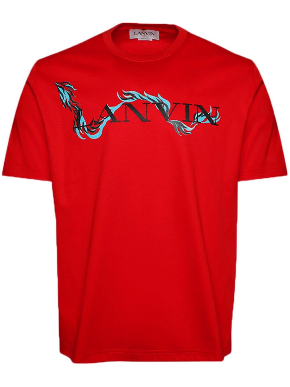 Lanvin logo-print cotton T-shirt - Red von Lanvin