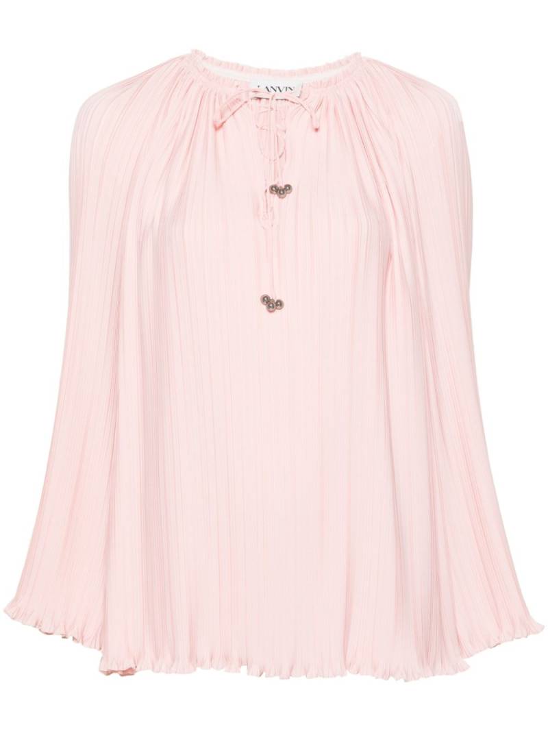 Lanvin long-sleeve pleated blouse - Pink von Lanvin